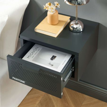 Table de chevet murale PANTONE métal anthracite 40cm