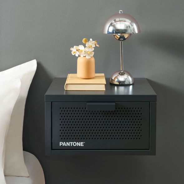 Table de chevet murale PANTONE métal anthracite 40cm