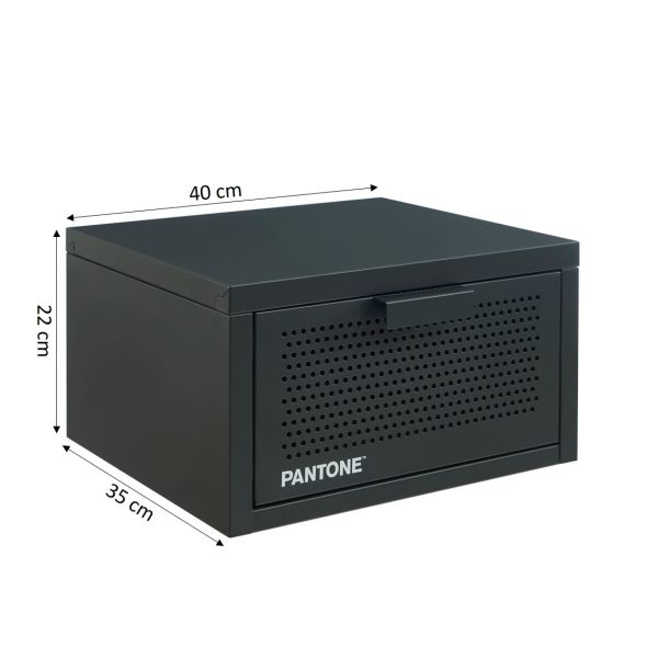 Table de chevet murale PANTONE métal anthracite 40cm