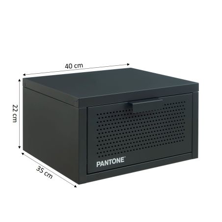 Table de chevet murale PANTONE métal anthracite 40cm