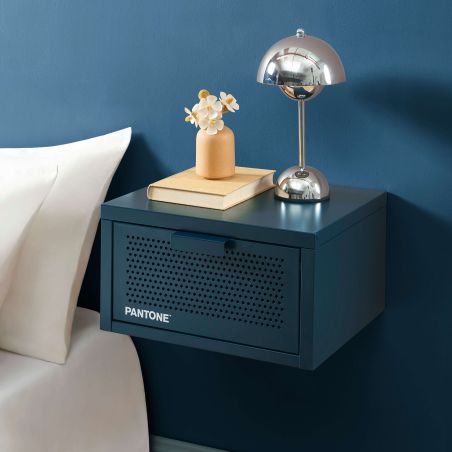 Table de chevet murale PANTONE métal beige sable 40cm