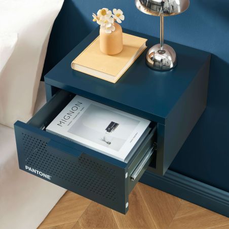 Table de chevet murale PANTONE métal beige sable 40cm