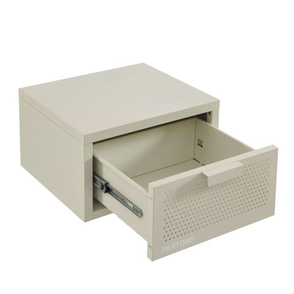 Table de chevet murale PANTONE métal beige sable 40cm