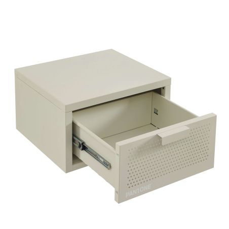 Table de chevet murale PANTONE métal beige sable 40cm