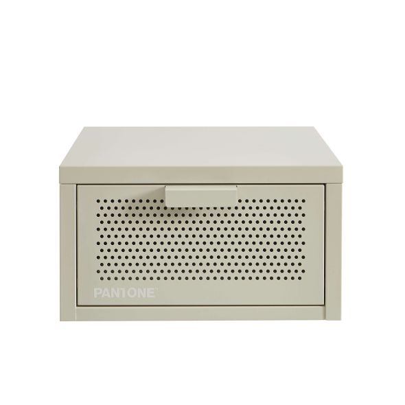 Table de chevet murale PANTONE métal beige sable 40cm