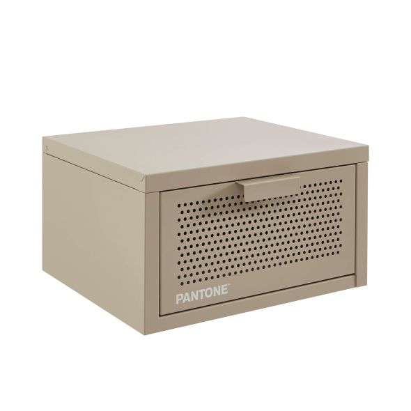 Table de chevet murale PANTONE métal taupe 40cm