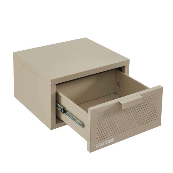 Table de chevet murale PANTONE métal taupe 40cm