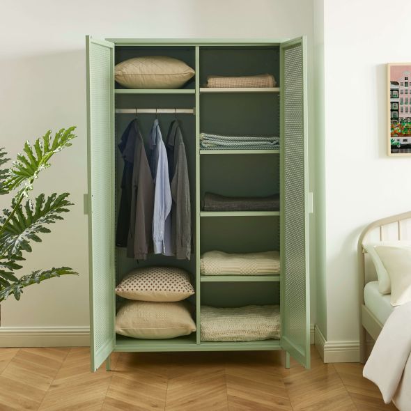 Armoire PANTONE métal vert amande 2 portes