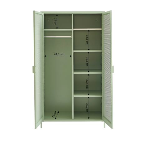 Armoire PANTONE métal vert amande 2 portes