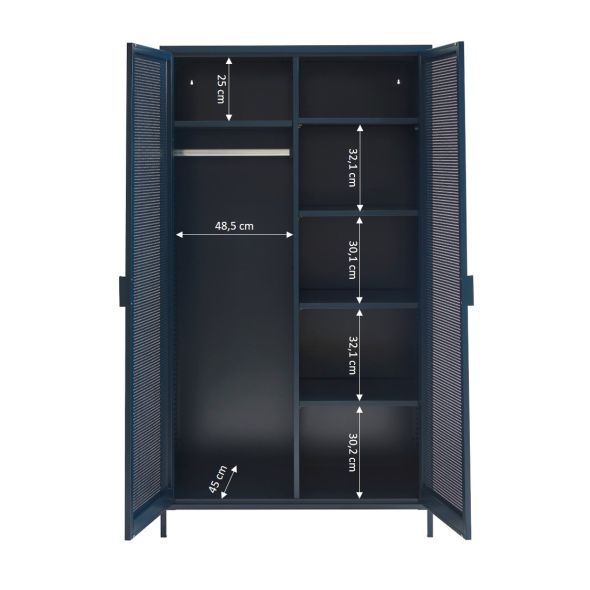 Armoire PANTONE métal bleu nuit 2 portes