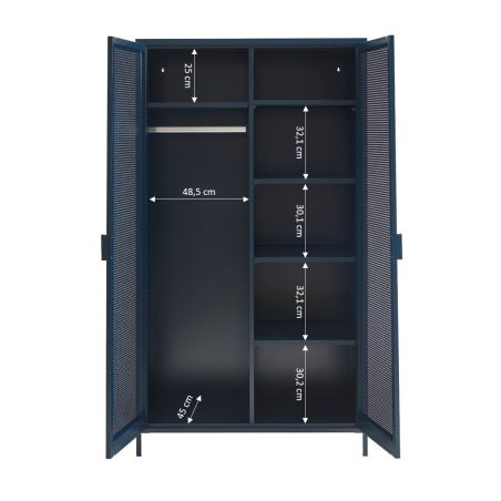 Armoire PANTONE métal bleu nuit 2 portes