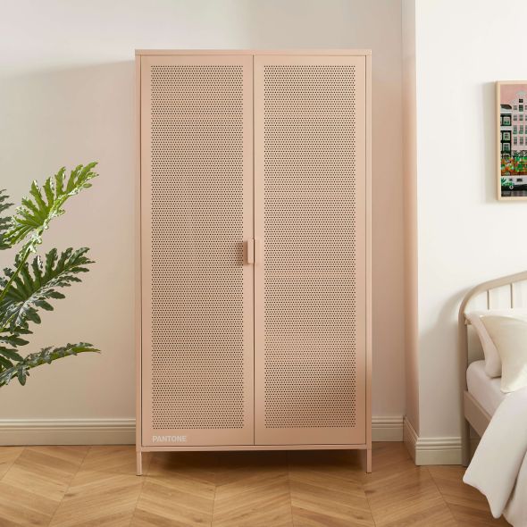 Armoire PANTONE métal rose blush 2 portes