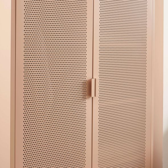 Armoire PANTONE métal rose blush 2 portes