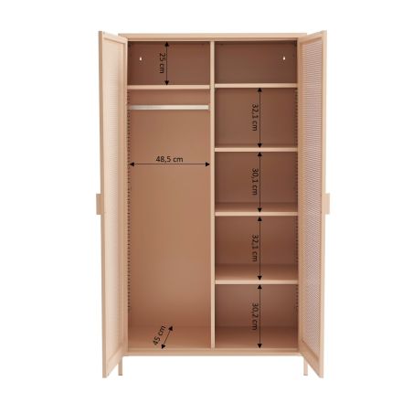 Armoire PANTONE métal rose blush 2 portes