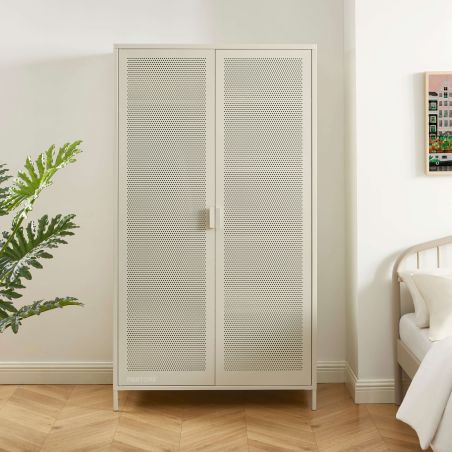 Armoire PANTONE métal beige sable 2 portes