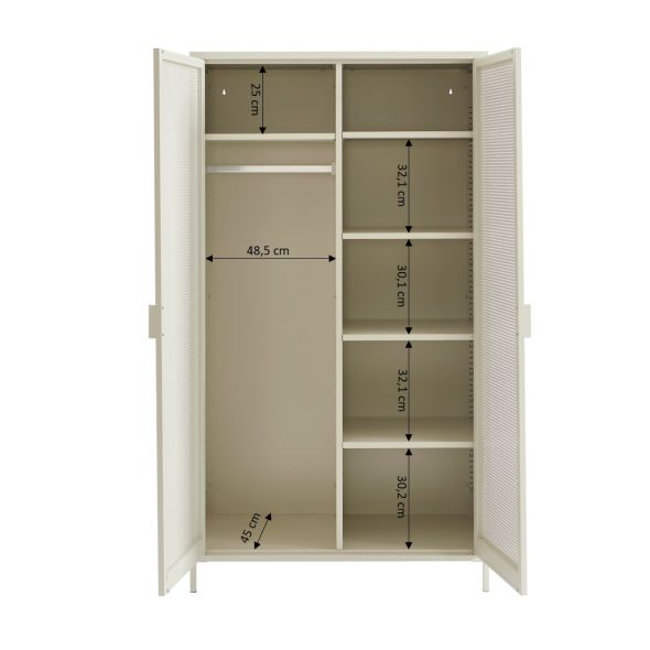 Armoire PANTONE métal beige sable 2 portes