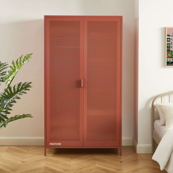 Armoire PANTONE métal terracotta 2 portes