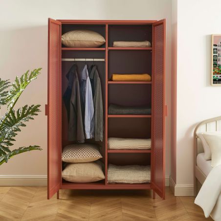 Armoire PANTONE métal terracotta 2 portes