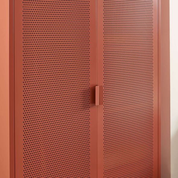 Armoire PANTONE métal terracotta 2 portes