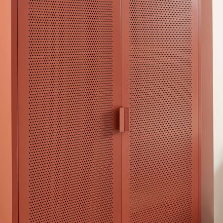 Armoire PANTONE métal terracotta 2 portes