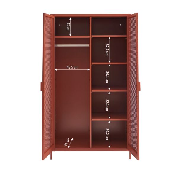 Armoire PANTONE métal terracotta 2 portes