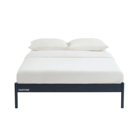 Lit PANTONE 140x190 métal bleu nuit sommier inclus