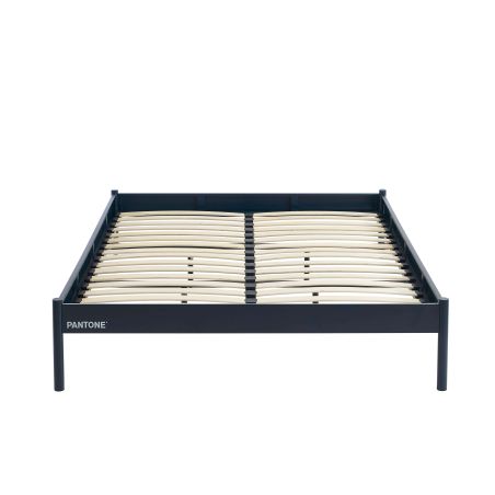 Lit PANTONE 140x190 métal bleu nuit sommier inclus