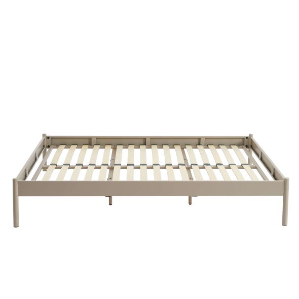 Lit PANTONE 140x190 métal taupe sommier inclus