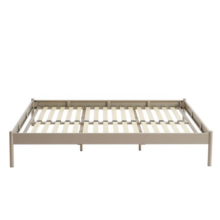 Lit PANTONE 140x190 métal taupe sommier inclus