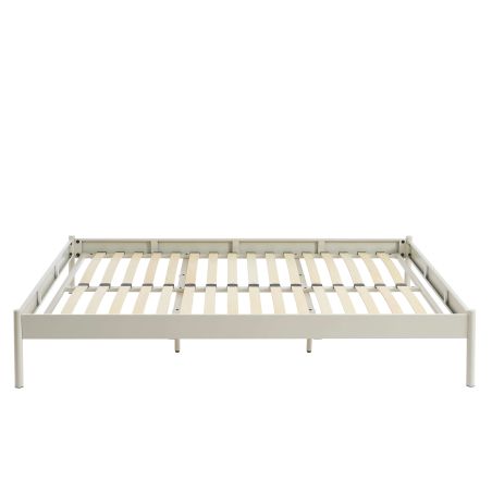 Lit PANTONE 160x200 métal beige sable sommier inclus