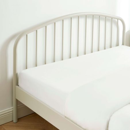 Lit PANTONE 140x190 métal beige sable sommier inclus