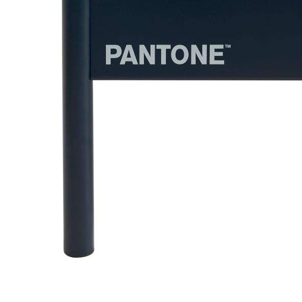 Lit PANTONE 140x190 métal bleu nuit sommier inclus