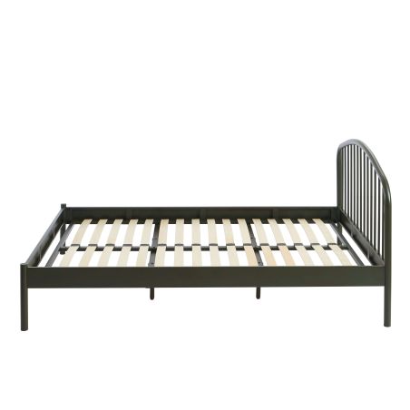 Lit PANTONE 140x190 métal vert olive sommier inclus