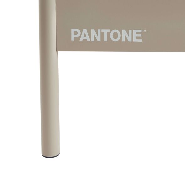 Lit PANTONE 140x190 métal taupe sommier inclus