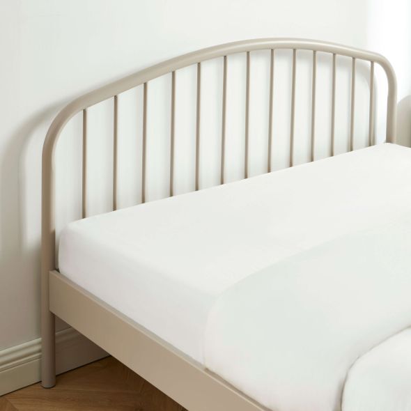 Lit PANTONE 140x190 métal taupe sommier inclus