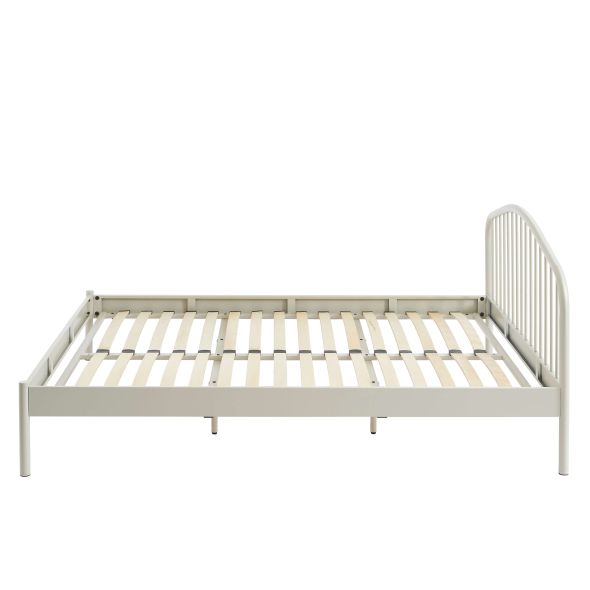 Lit PANTONE 160x200 métal beige sable sommier inclus