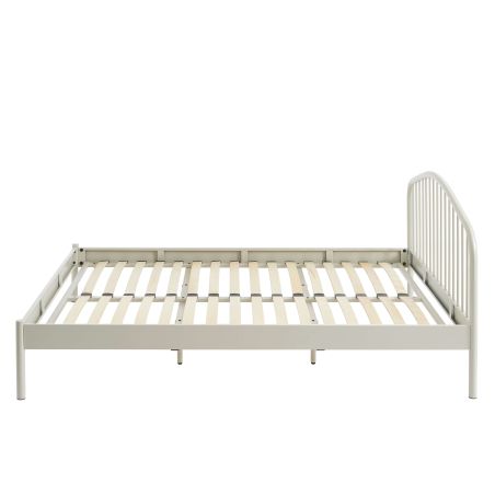 Lit PANTONE 160x200 métal beige sable sommier inclus