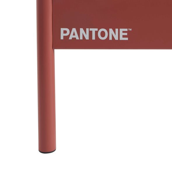 Lit PANTONE 140x190 métal terracotta sommier inclus