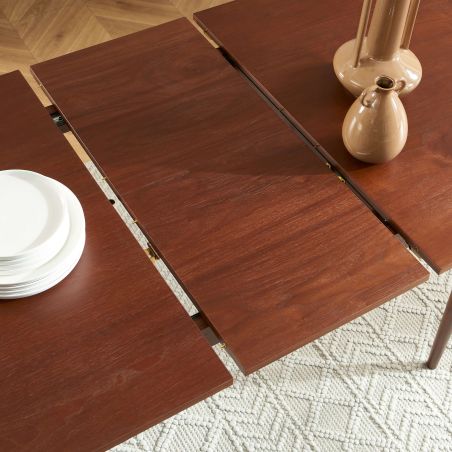 Table extensible LEON noyer 160 à 200cm