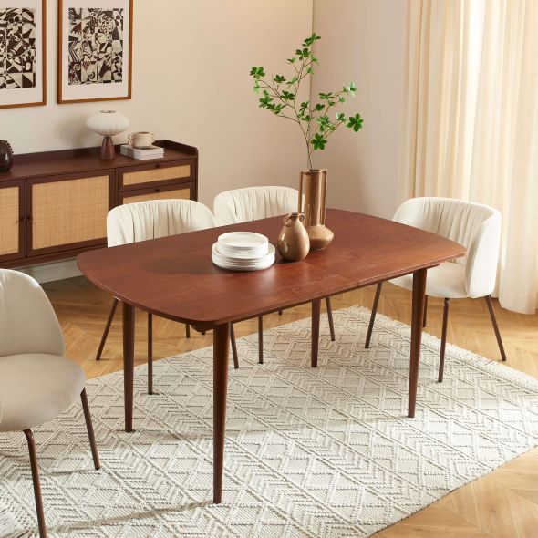 Table extensible LEON noyer 160 à 200cm