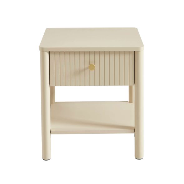 Table de chevet CLEO laqué beige