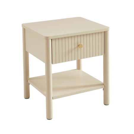 Table de chevet CLEO laqué beige