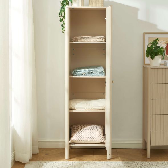 Armoire CLEO laqué beige 1 porte
