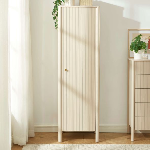 Armoire CLEO laqué beige 1 porte