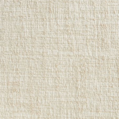 Lot de 2 chaises SERENA tissu chenille écru et pieds métal marron