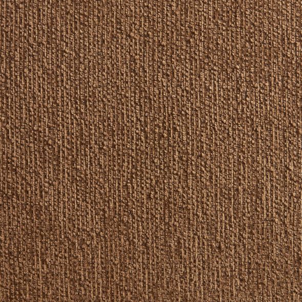 Lot de 2 chaises SERENA tissu chenille marron et pieds métal marron