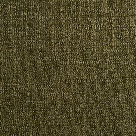 Lot de 2 chaises SERENA tissu chenille vert et pieds métal marron