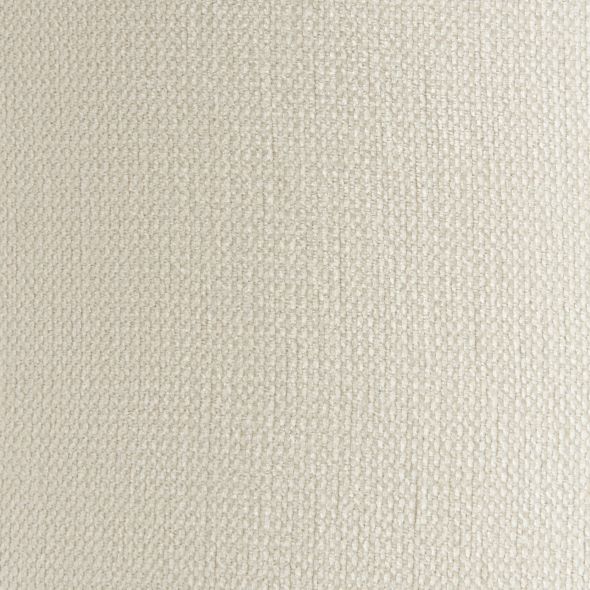 Chaise LUISA tissu chenille écru et pieds métal marron