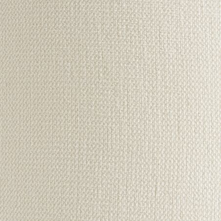 Chaise LUISA tissu chenille écru et pieds métal marron