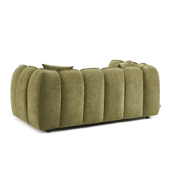 Canapé MATILDA 2 places tissu chenille vert